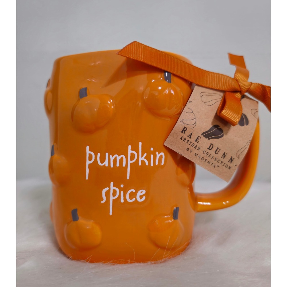 Rae Dunn Pumpkin Spice Orange Coffee Mug Cup Fall Autumn‎ NWT 2025
